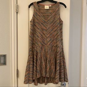 Maeve drop waist zigzag knit dress